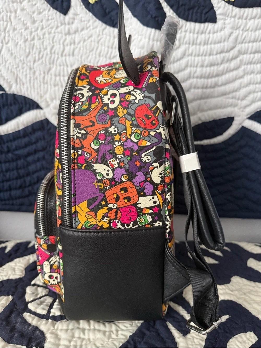 Disney Parks Halloween Mickey and Friends w/pumpkins Ghosts Mini Backpack